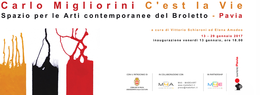 Nello Spazio per le Arti contemporanee del Broletto di Pavia la mostra C’est la Vie, personale dell’artista Carlo Migliorini. I dettagli